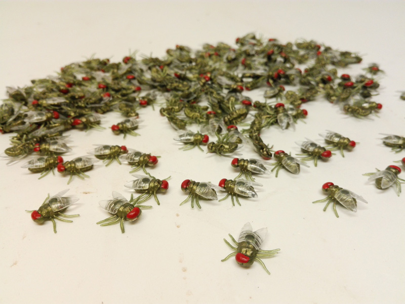 mosca replica plastico dorado verde 0.4x1.4x1.5 consultar cantidad